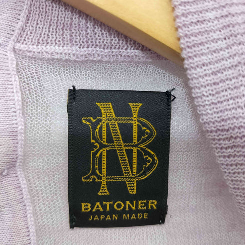 バトナー BATONER SEE THROUGH MOCK NECK PULLOVER シースルー モックネック プルオーバー レディース JPN:1